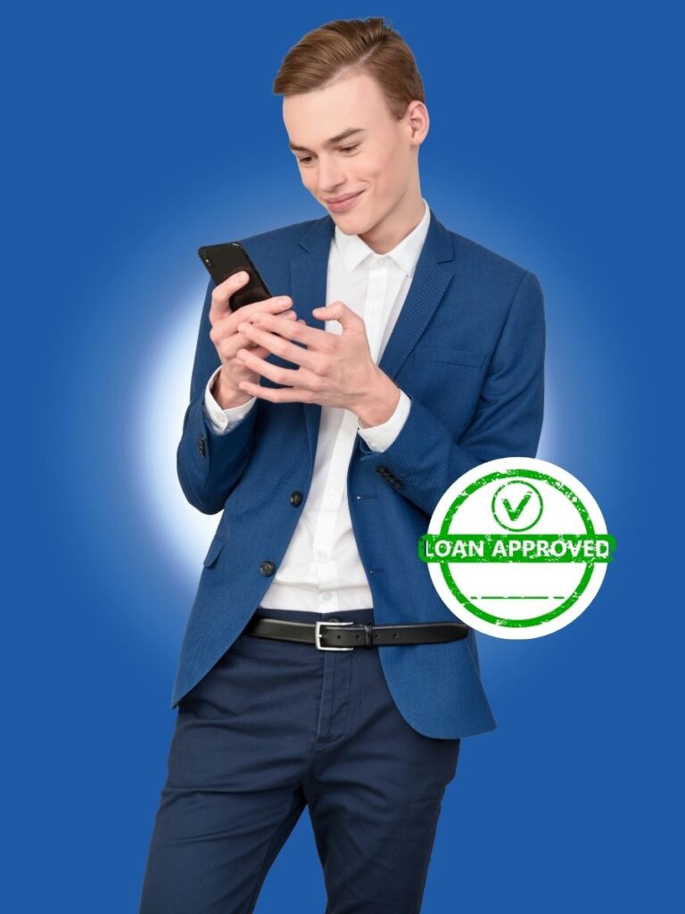 Approved loan request on a phone